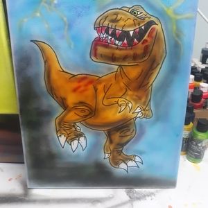 Airbrush painting good dinsour